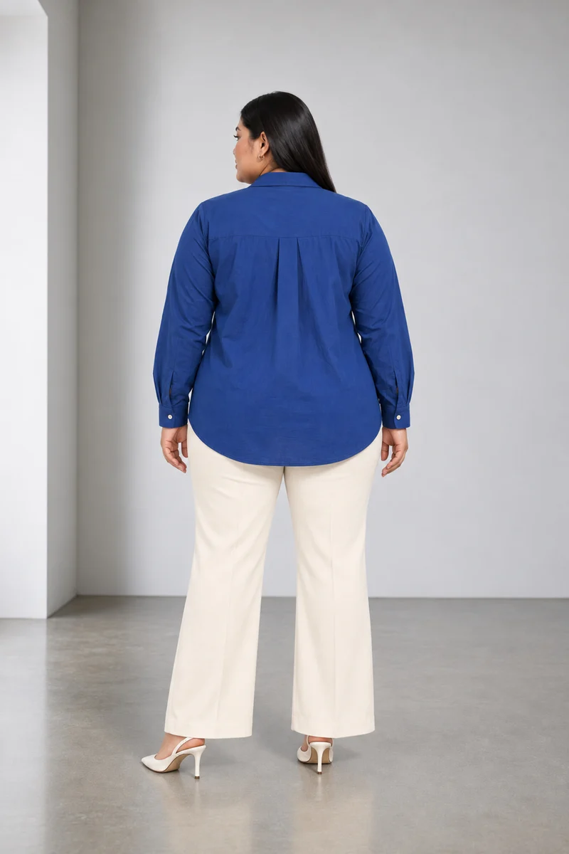 Borel|Cotton Shirt With Pintuck Front Panel