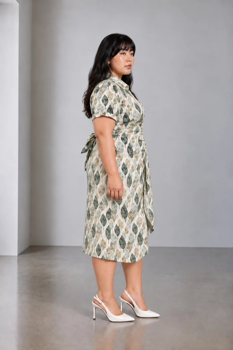 Linet|Viscose Twist Front Aline Dress