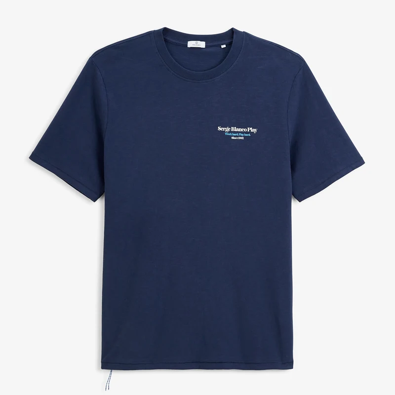T-shirt manches courtes coton bleu Friends & Fun SBPLAY