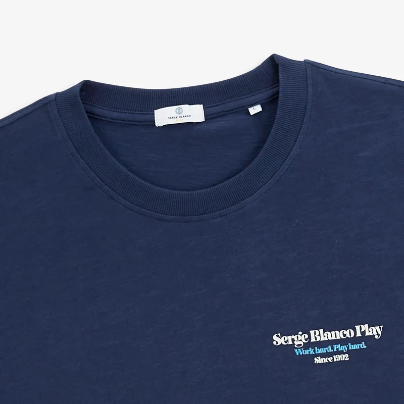 T-shirt manches courtes coton bleu Friends & Fun SBPLAY