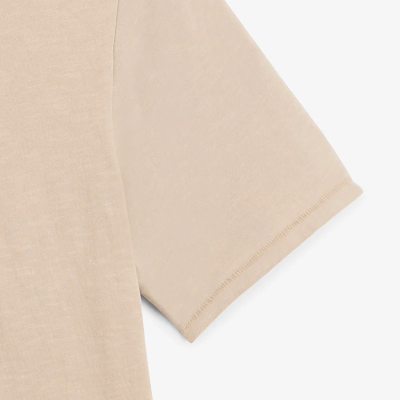 T-shirt manches courtes coton beige sable Friends & Fun SBPLAY