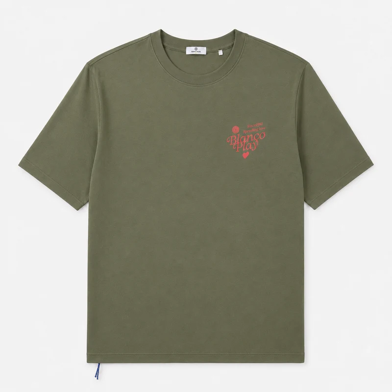 T-shirt manches courtes oversize taupe French Morning Routine SBPLAY