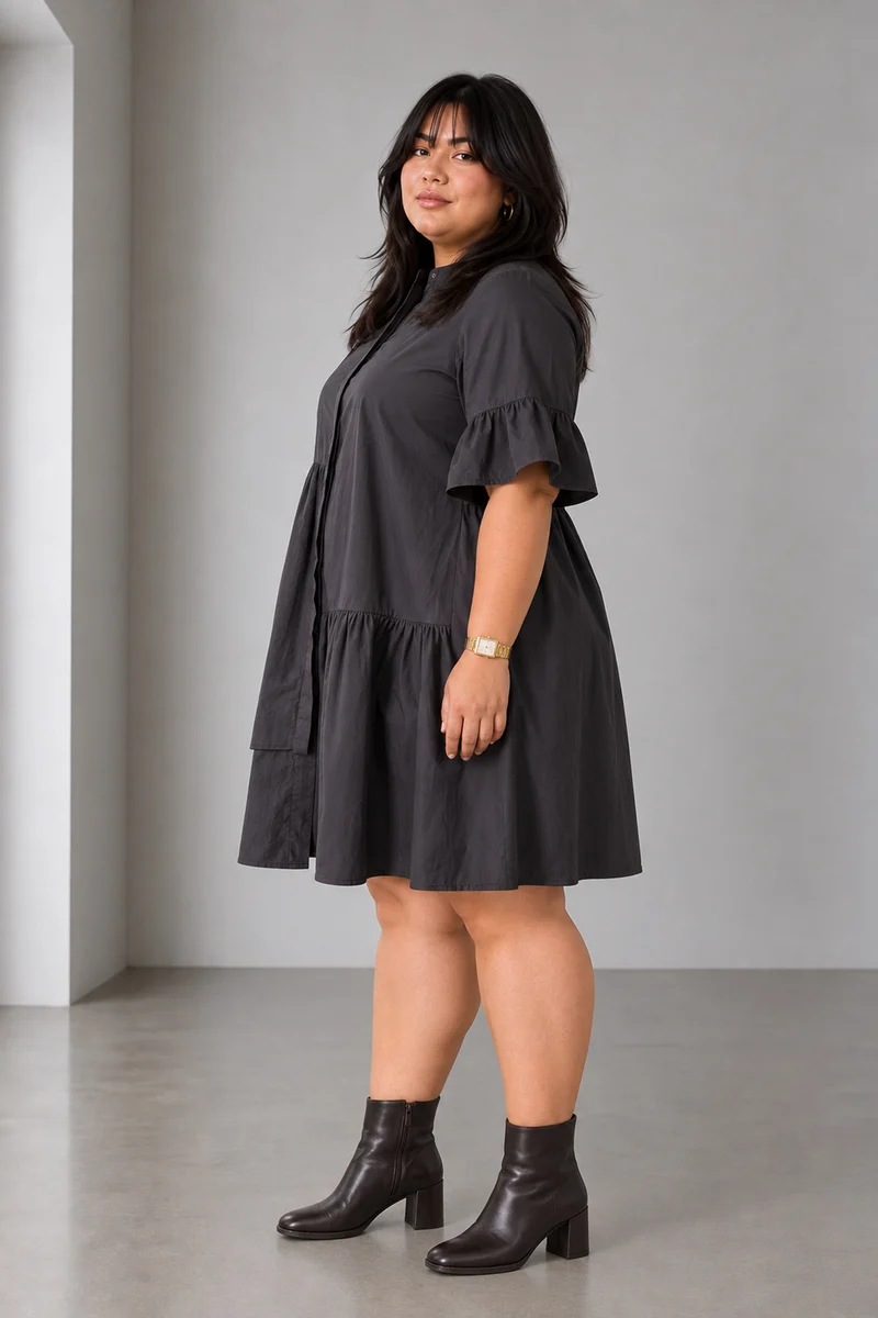 Coven|Cotton Tiered Shift Dress