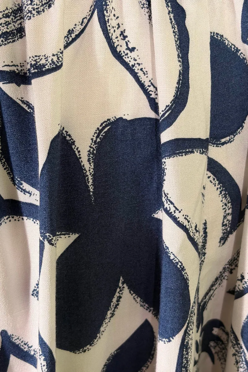 Brivia|Viscose Fit Flare Midi Dress