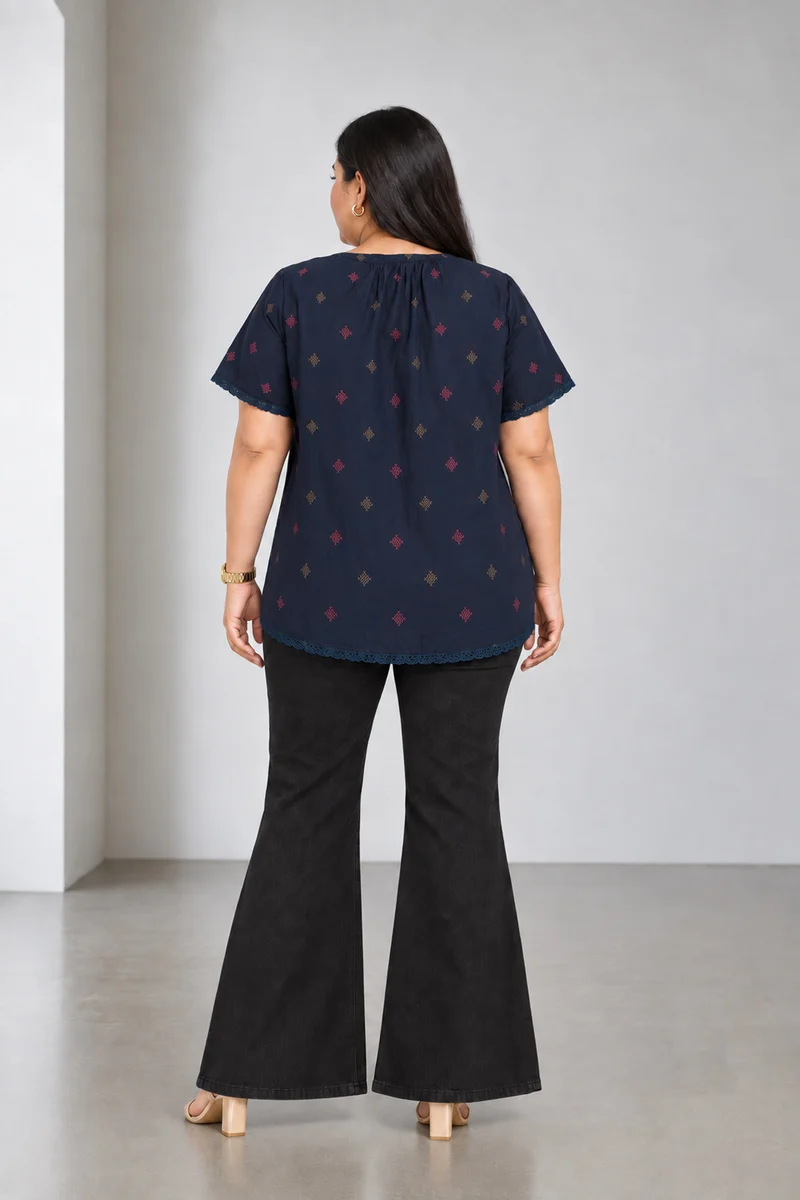 Civan|Cotton Round Neck Relaxed Top