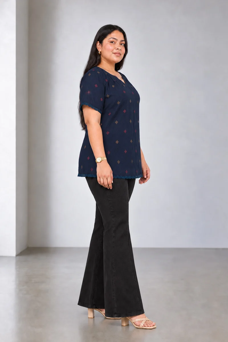 Civan|Cotton Round Neck Relaxed Top