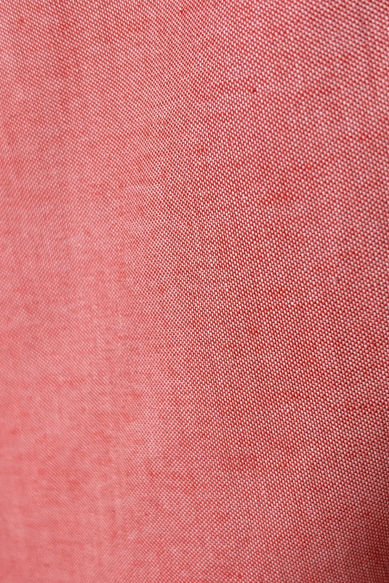 Roa|Light Orange Oxford Lace Detail Top