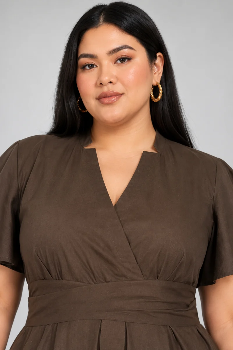 Vesna|Cotton Fit Flared Midi Dress