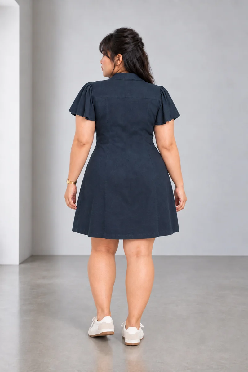 Covina|Viscose Aline Shirt Dress