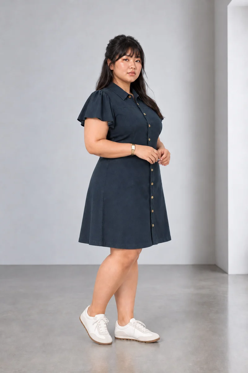 Covina|Viscose Aline Shirt Dress
