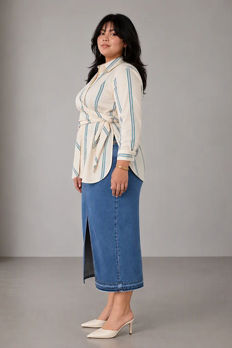 Cenya|Cotton Tie Up Wrap Shirt