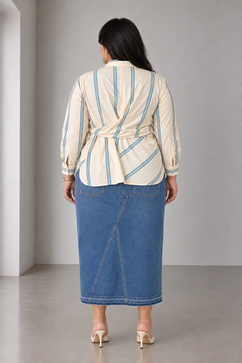 Cenya|Cotton Tie Up Wrap Shirt