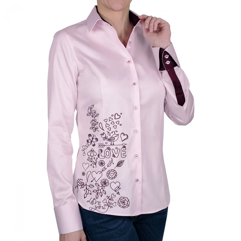Chemise femme brodée coupe cintrée LOVETWO Andrew Mac Allister
