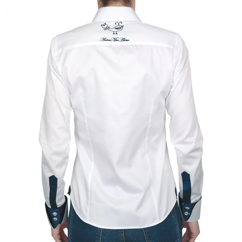 Chemise femme brodée coupe cintrée LOVE Andrew Mac Allister