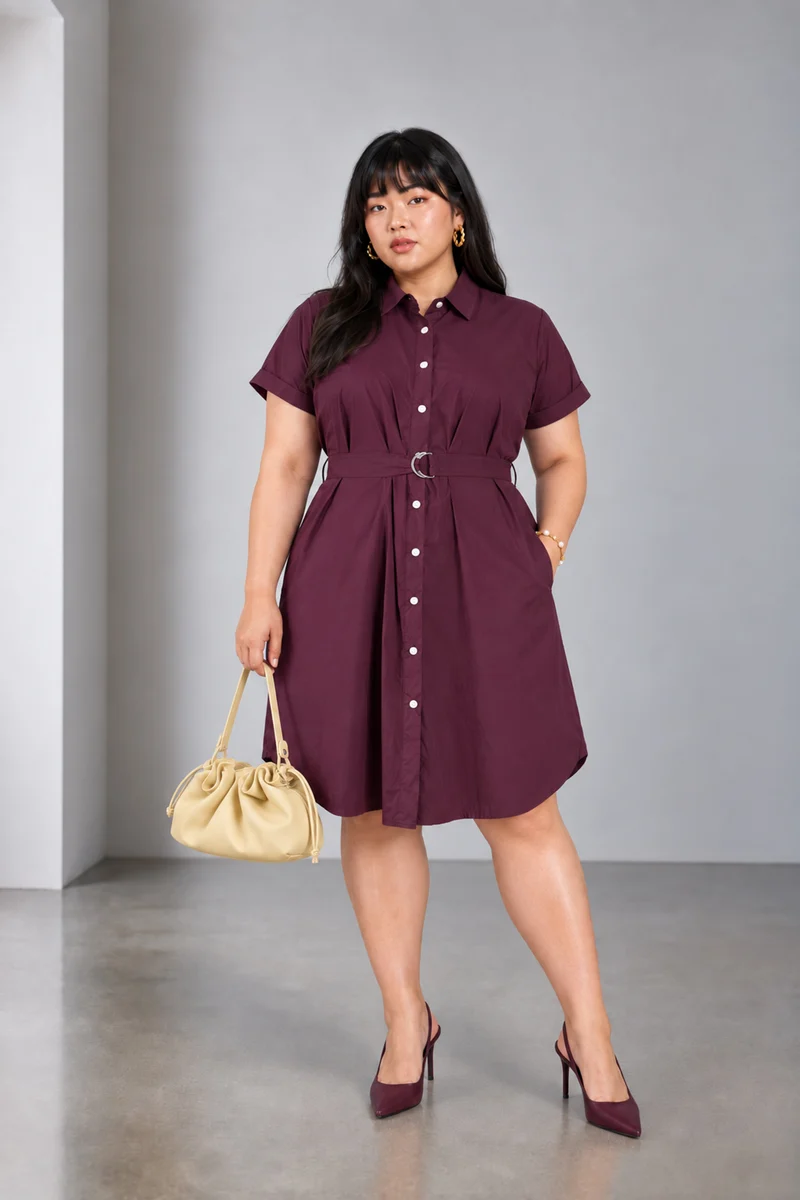 Marva|Cotton Shirt Dress