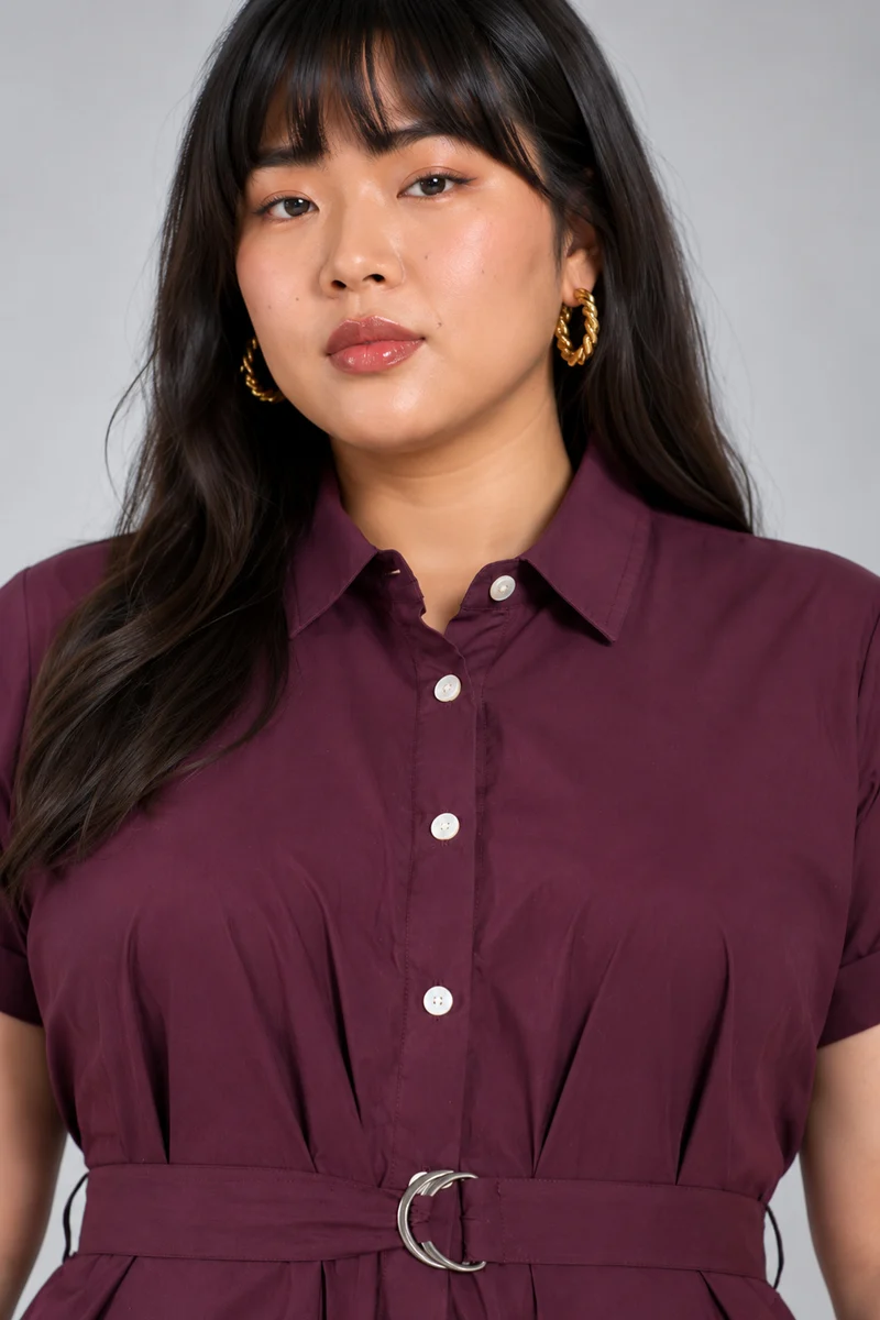 Marva|Cotton Shirt Dress