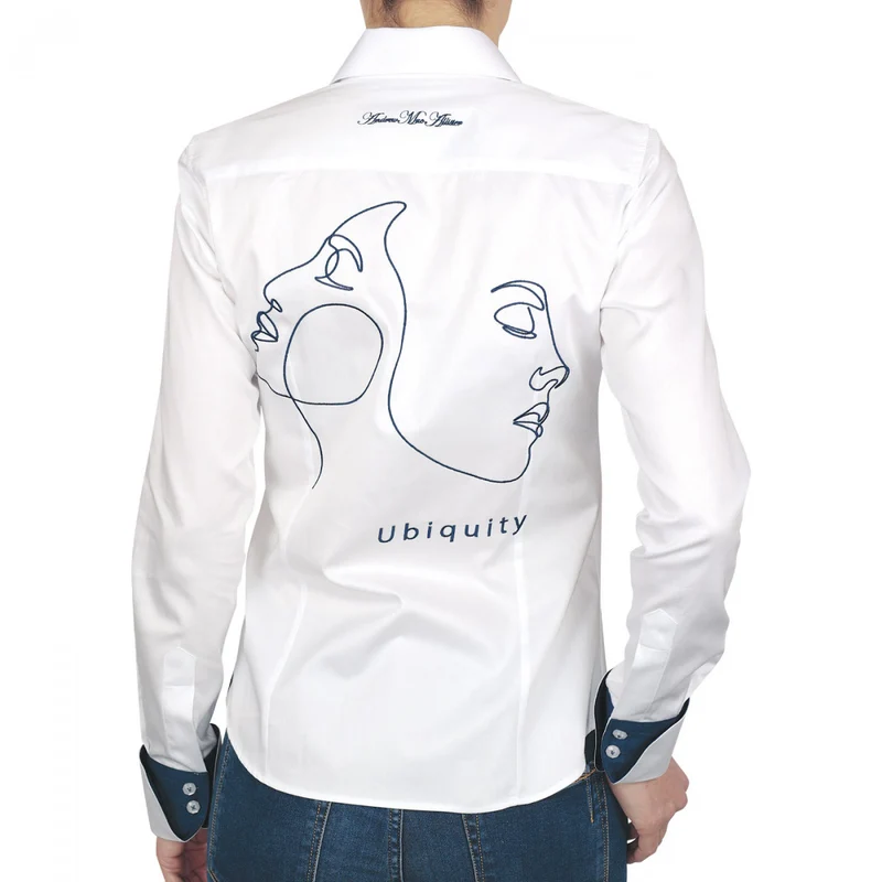 Chemise femme brodée coupe cintrée UBIQUITY Andrew Mac Allister