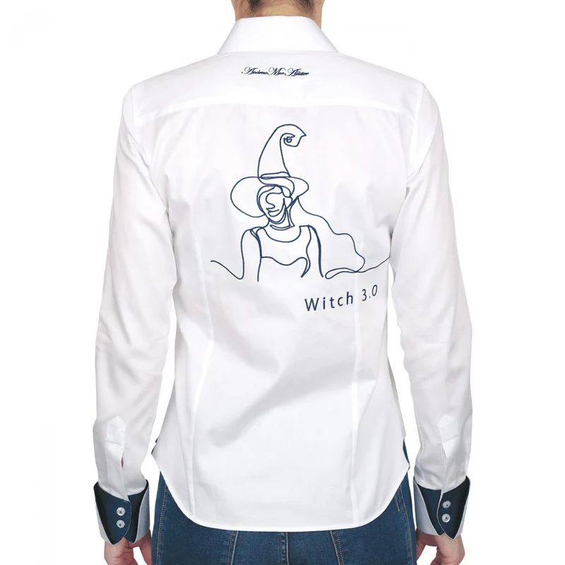 Chemise femme brodée coupe cintrée WITCH 3.0 Andrew Mac Allister