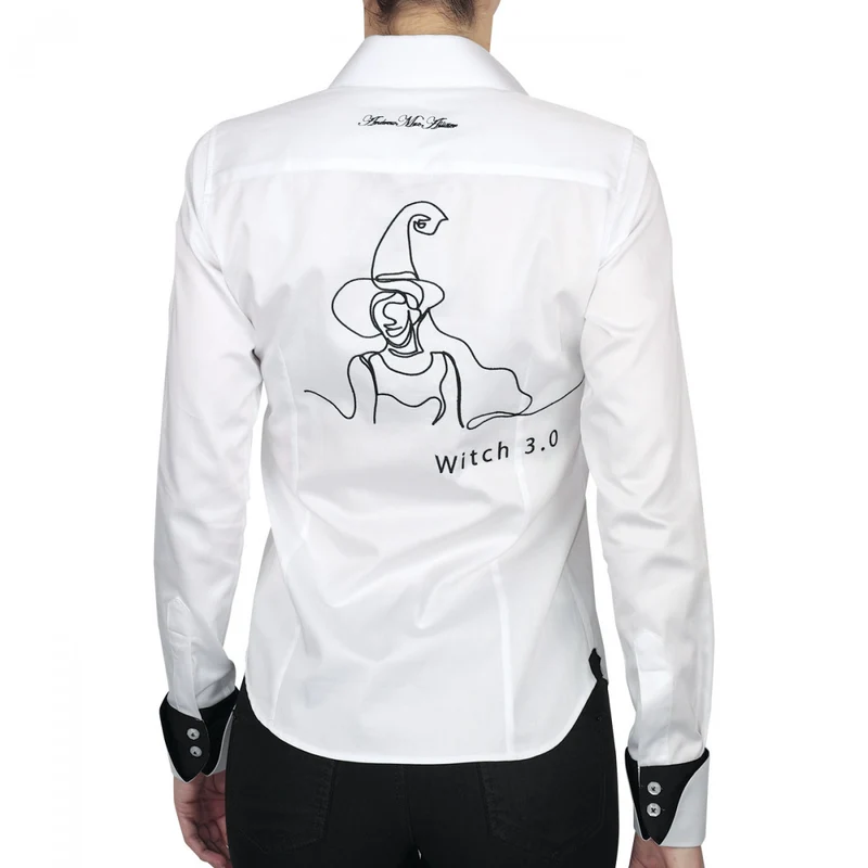 Chemise femme brodée coupe cintrée WITCH 3.0 Andrew Mac Allister