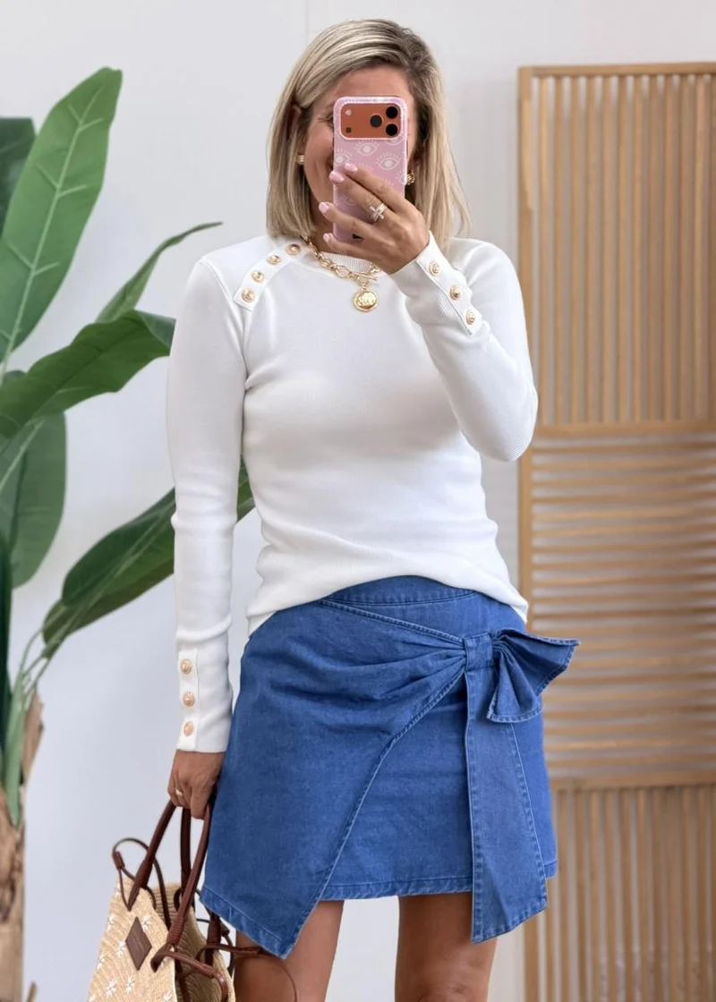 Pull Pauline blanc