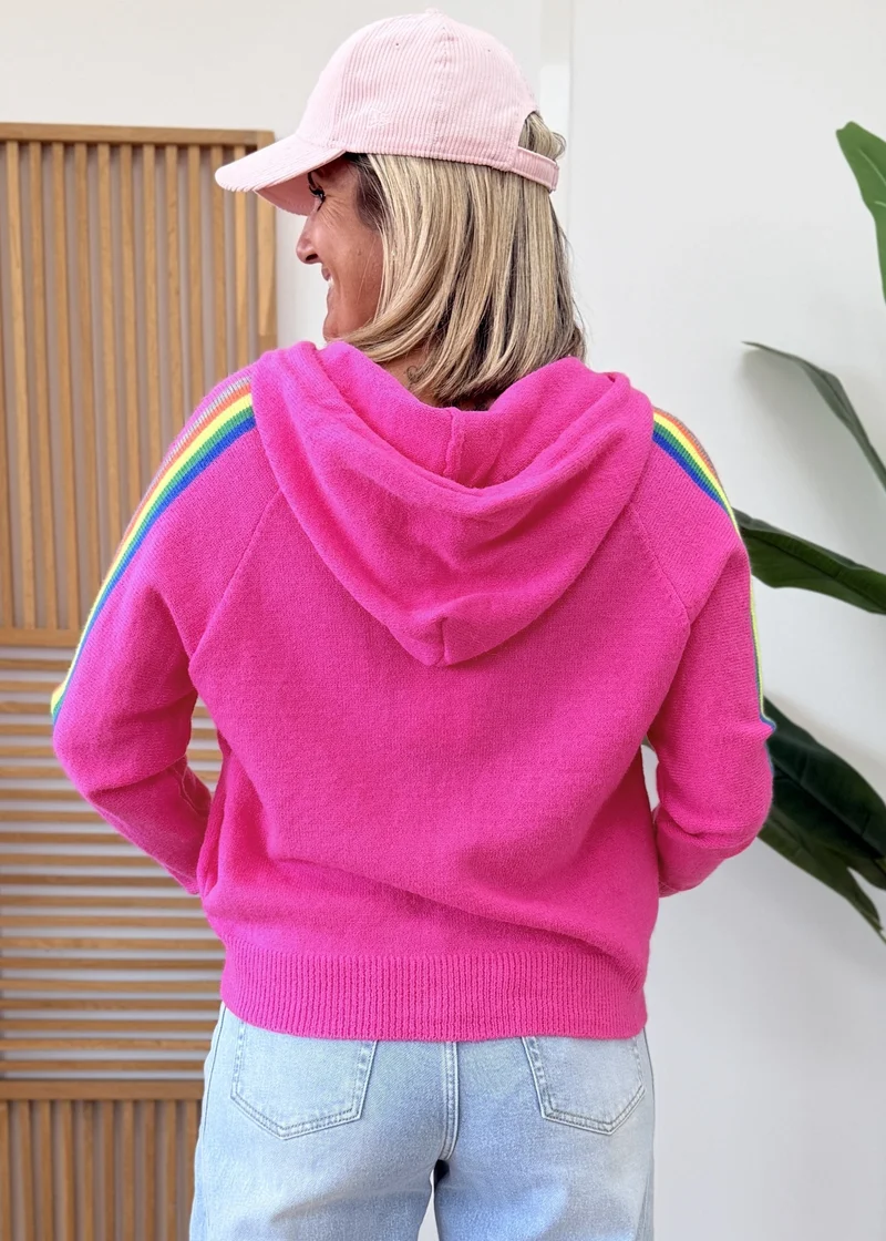 Gilet Zippé à Capuche Manches Fluo
