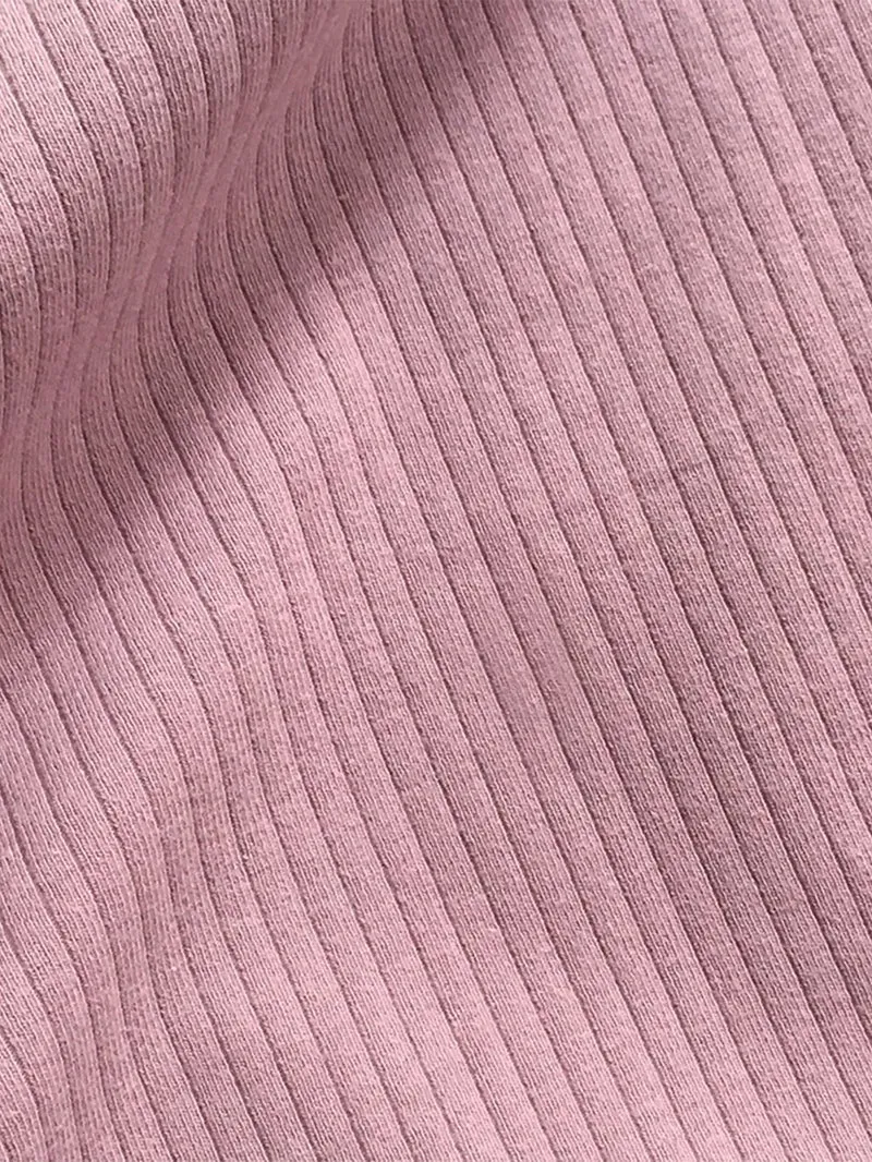 Pull en Coton Côtelé Lilas
