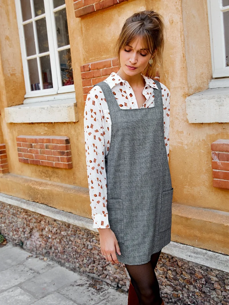 Robe Salopette Carreaux