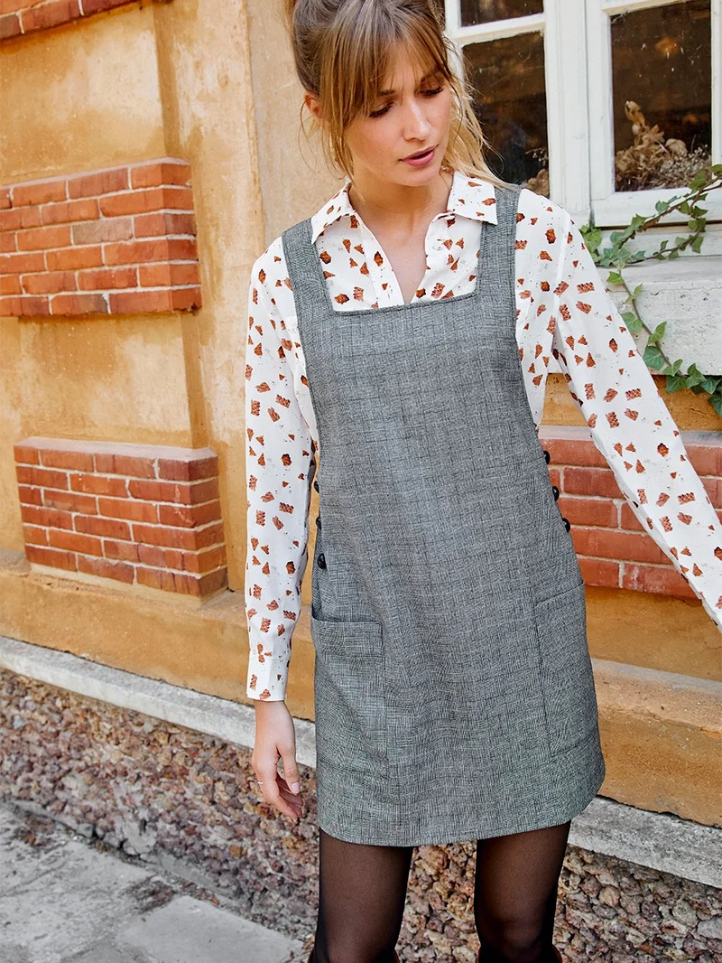 Robe Salopette Carreaux