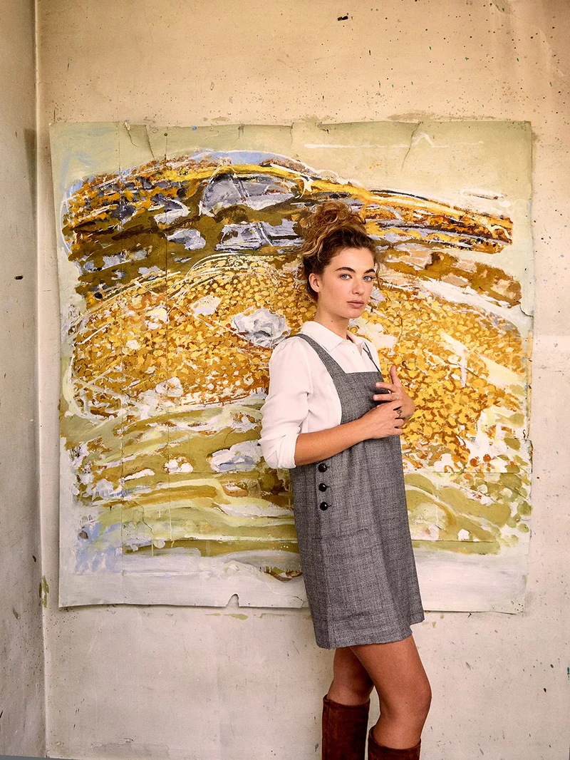 Robe Salopette Carreaux