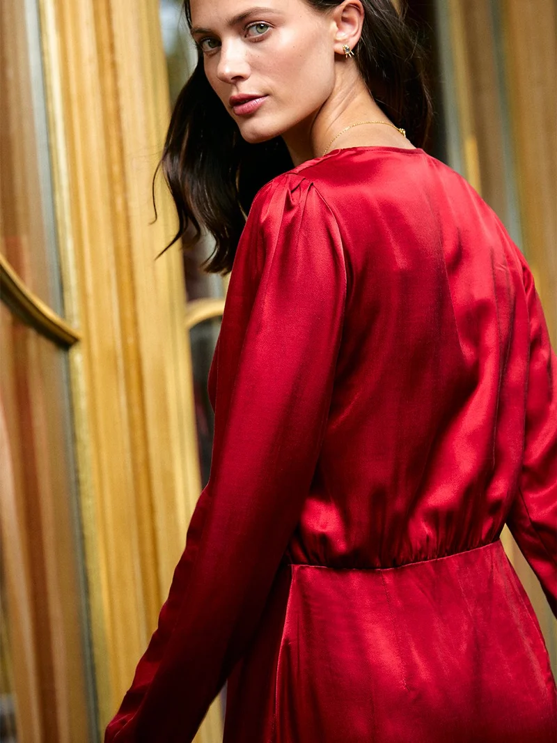 Robe Fougueuse Rouge Carmin