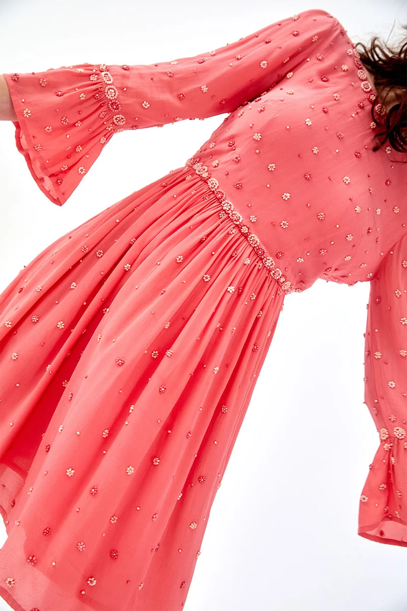 Robe en soie Hortensia