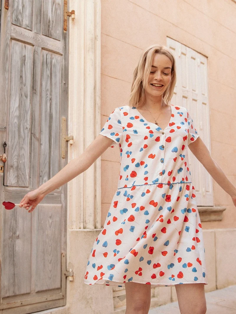 Robe T-shirt en soie coton Les Sucettes