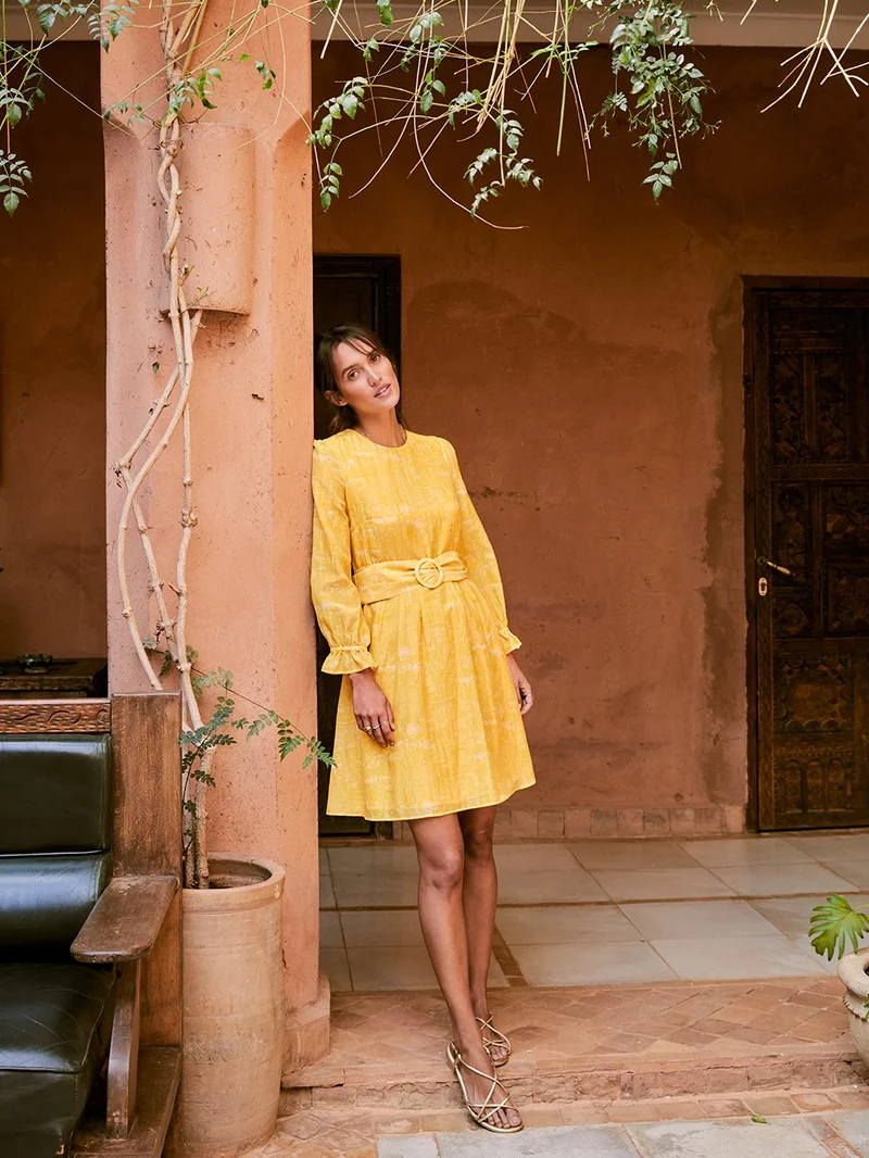 Robe Insolente imprimé Louxor Jaune