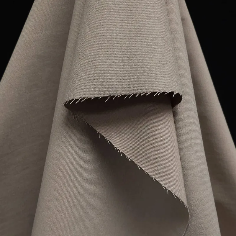 Sergé de Coton & Tencel™ | Taupe | 147 cm | FIN DE ROULEAU