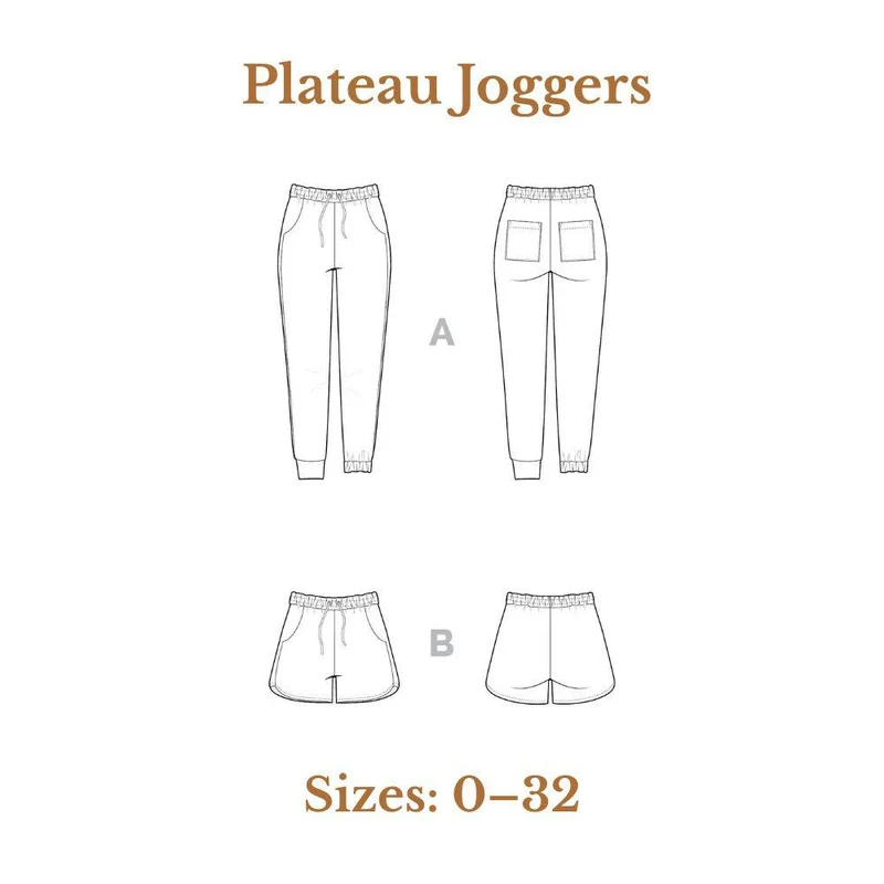 PATRON DE COUTURE PDF | Jogging Plateau | Closet Core | BILINGUE (FR / EN)