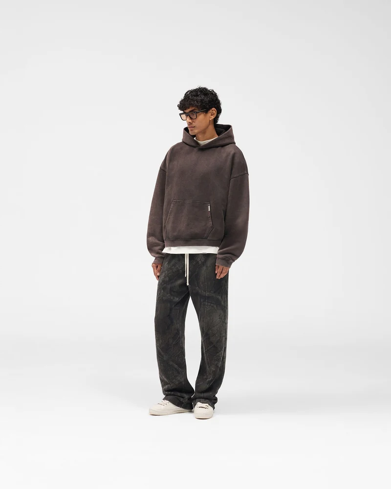 Initial Boxy Hoodie - Coffee