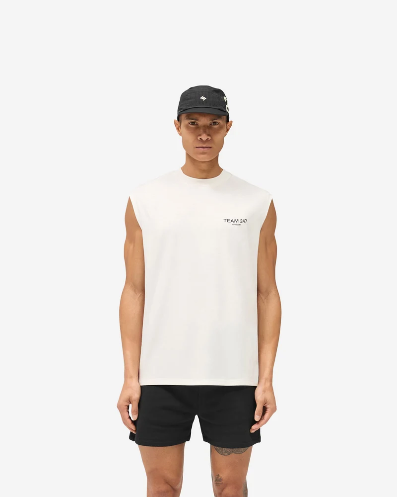 Team 247 Oversized Tank - Flat White