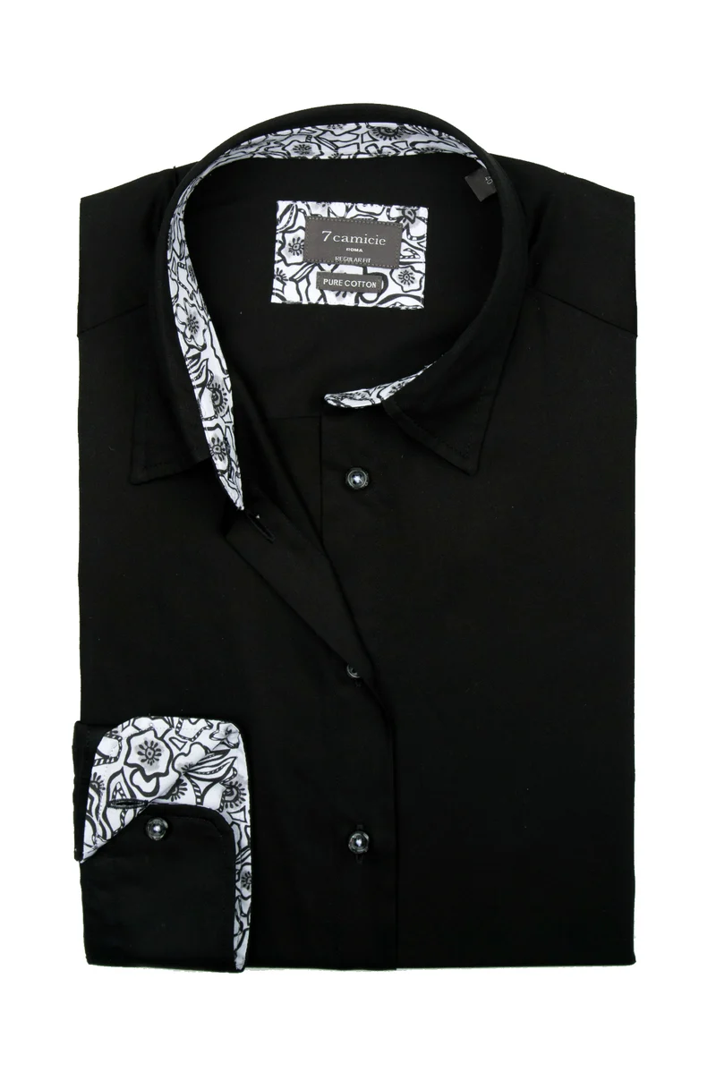Satin Women’s Shirt Black