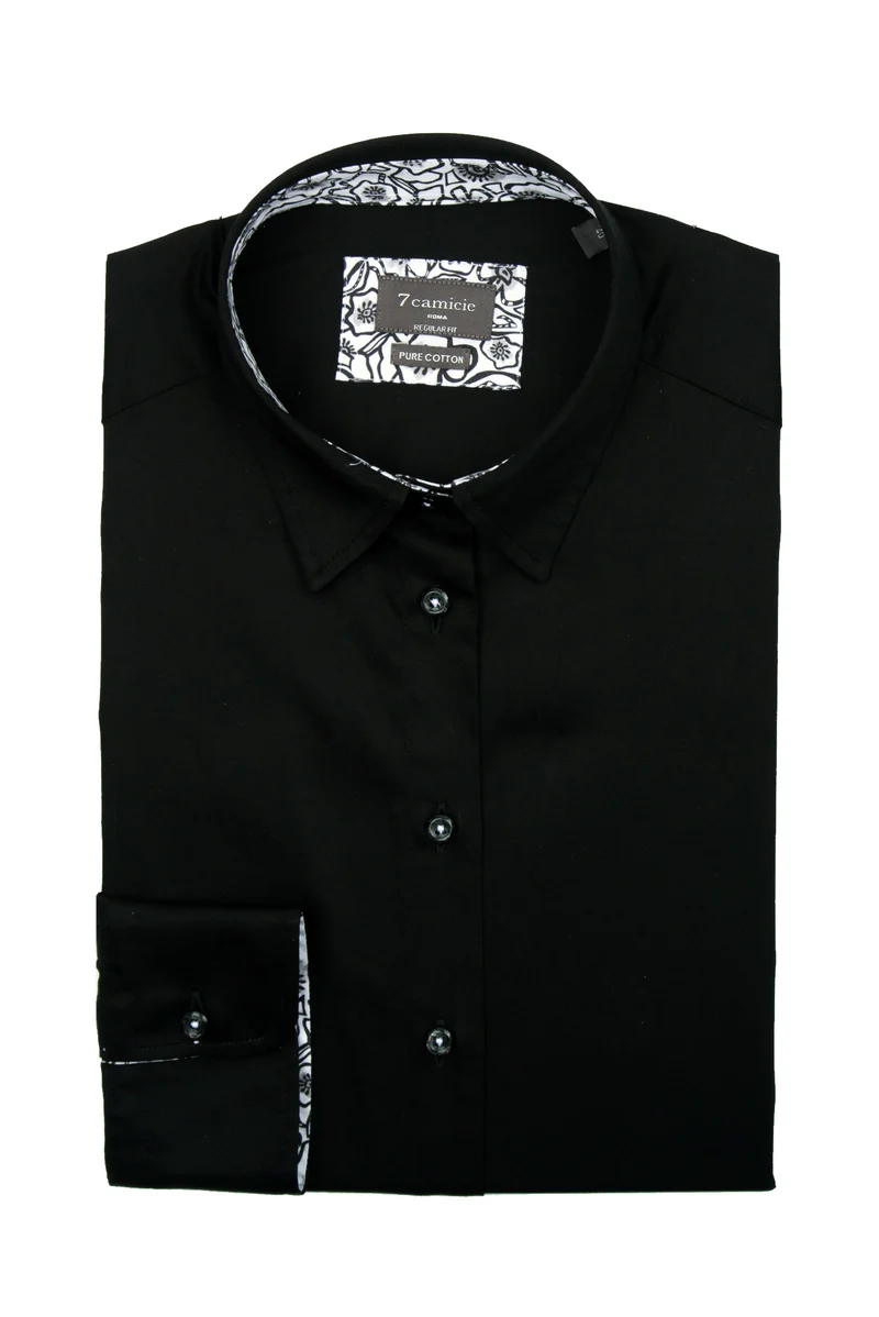 Satin Women’s Shirt Black