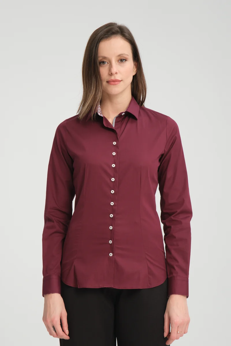 Beatrice Sport Poplin Stretch Women’s Shirt Red