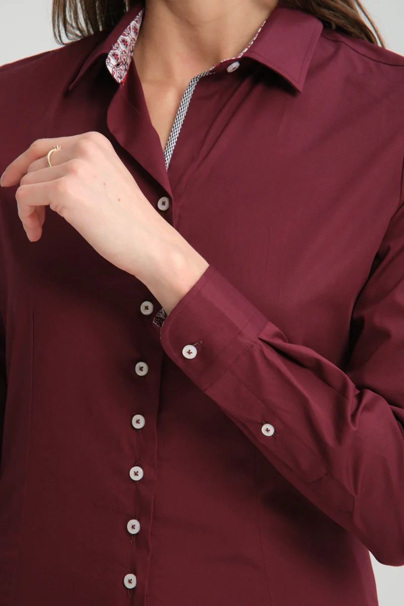 Beatrice Sport Poplin Stretch Women’s Shirt Red