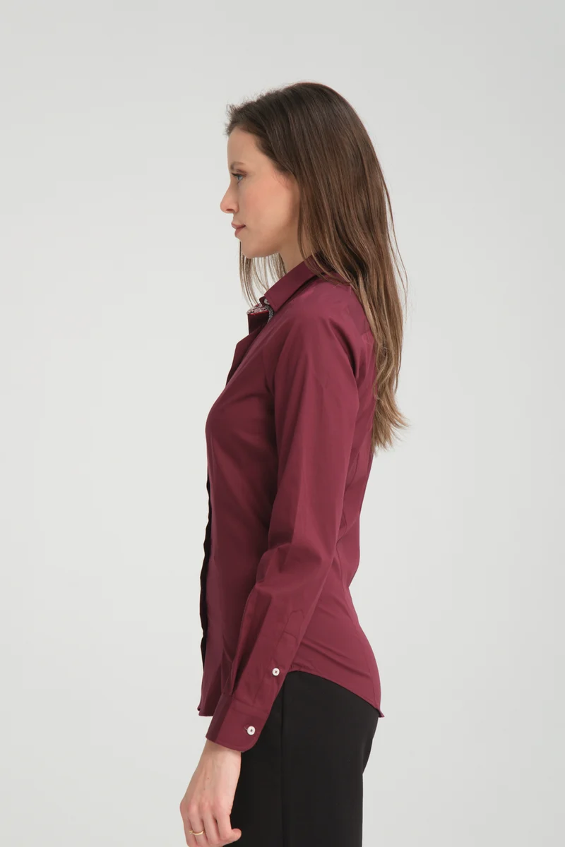 Beatrice Sport Poplin Stretch Women’s Shirt Red