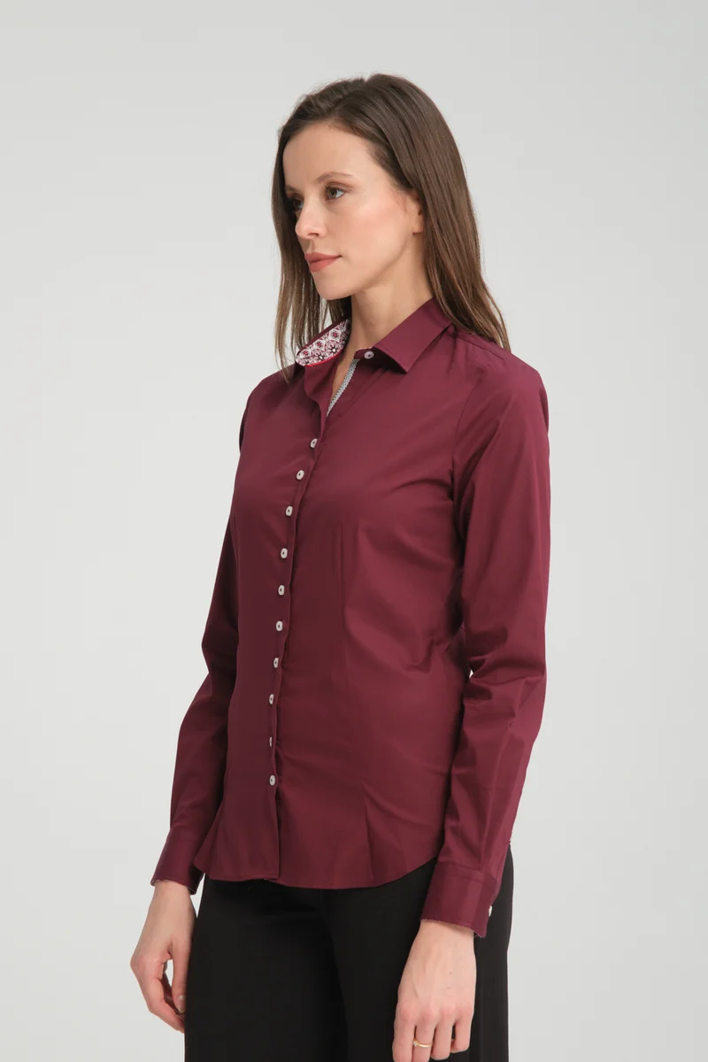 Beatrice Sport Poplin Stretch Women’s Shirt Red