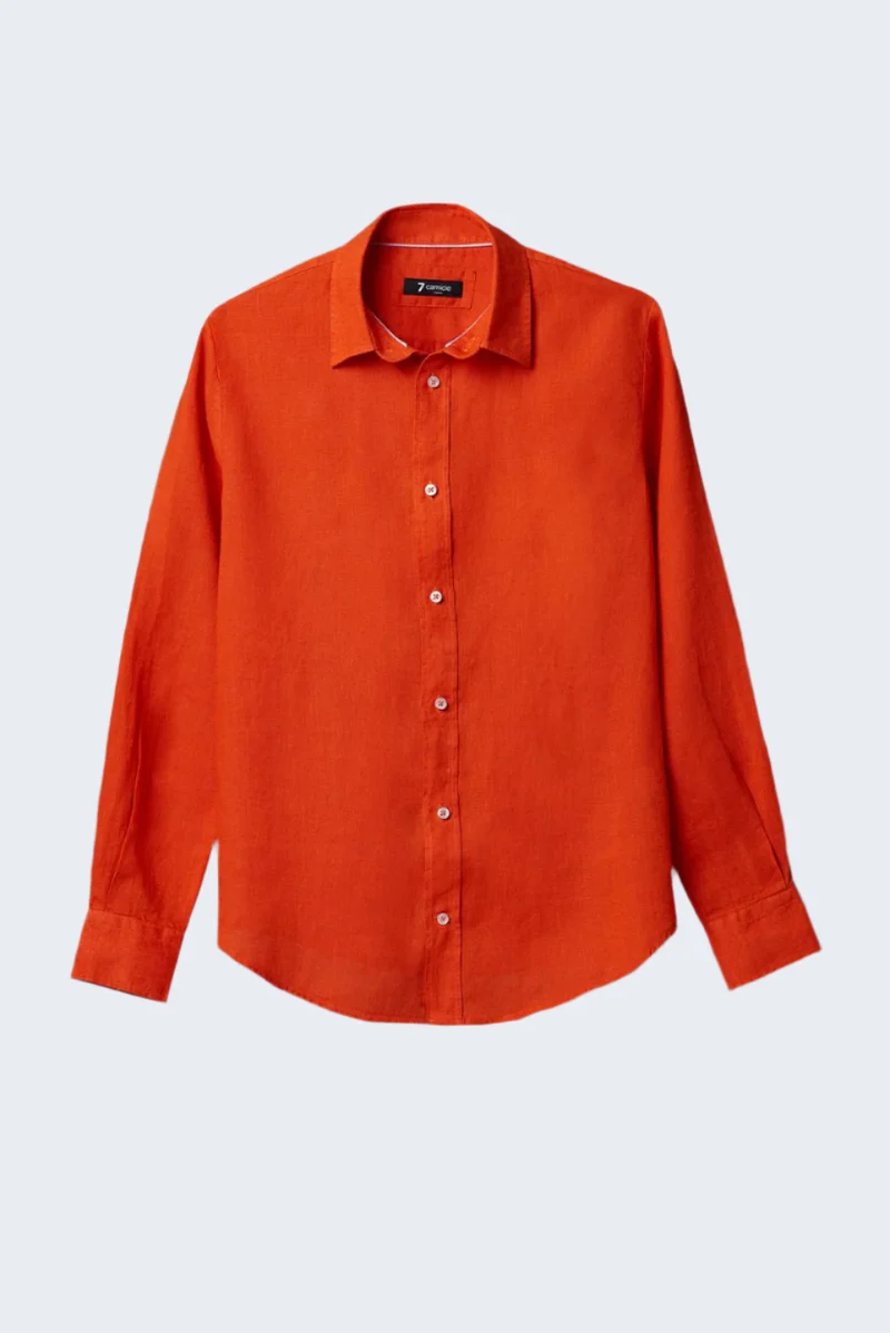 Beatrice Sport Linen Women’s Shirt Orange