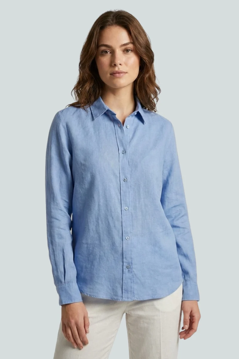 Beatrice Sport Linen Women’s Shirt Light Blue