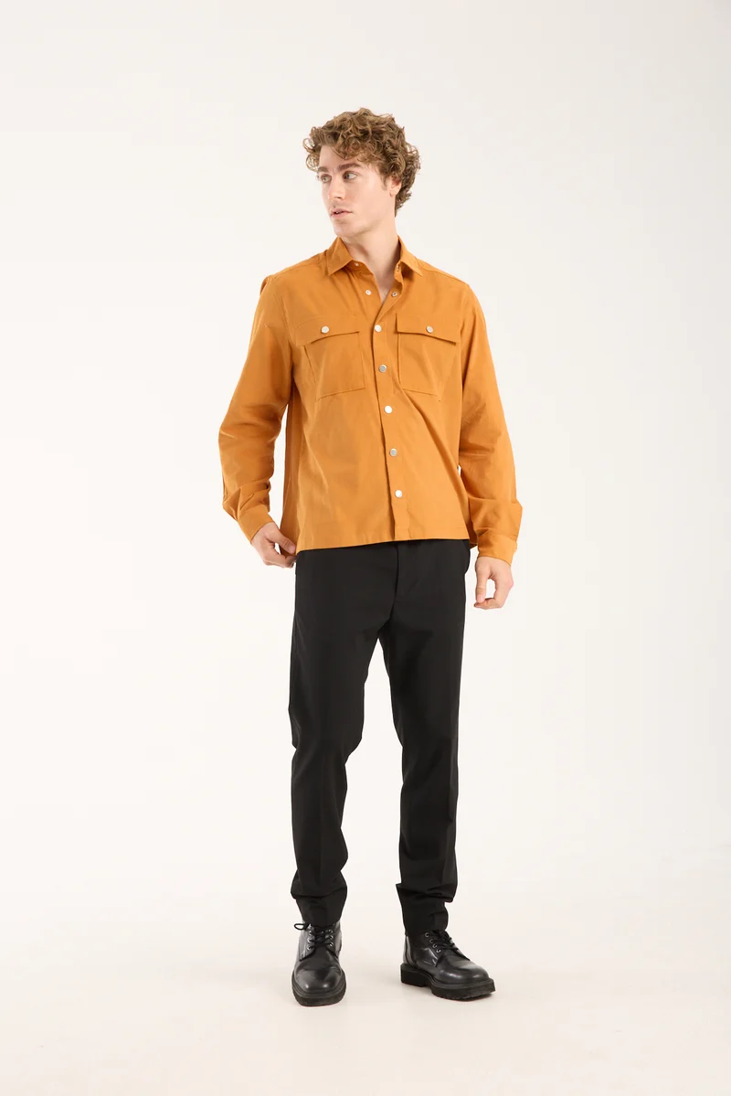 Sport Velvet Man Shirt Yellow
