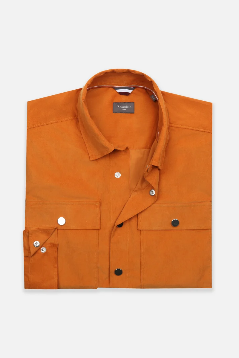 Sport Velvet Man Shirt Yellow