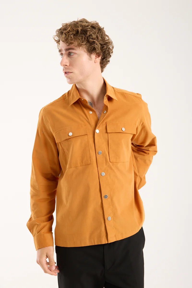 Sport Velvet Man Shirt Yellow