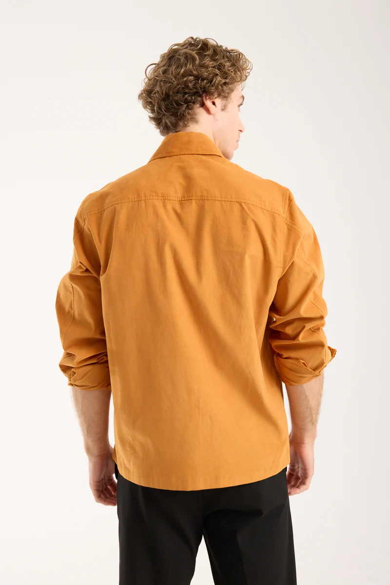 Sport Velvet Man Shirt Yellow