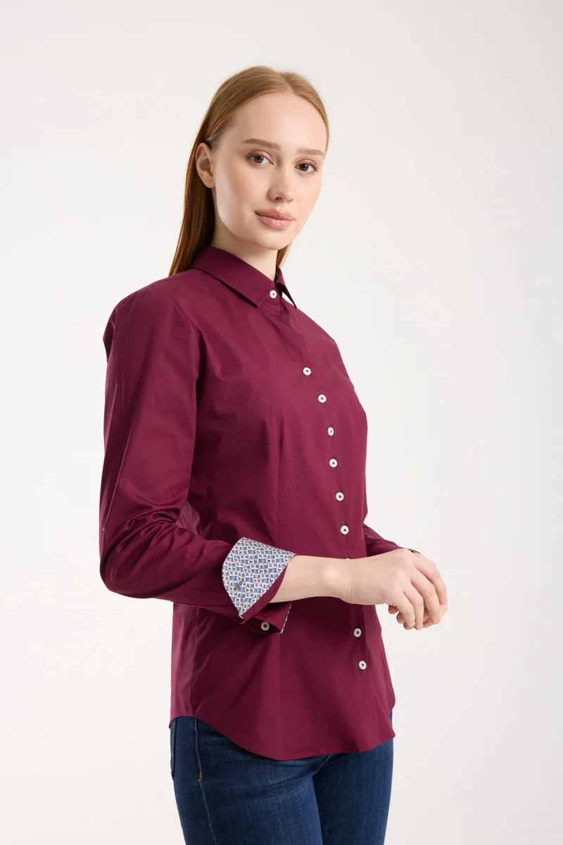 Beatrice Sport Poplin Stretch Women’s Shirt Red